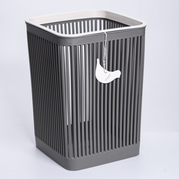 Кошик для сміття пластиковий в офіс для паперу 22×22×30 (см) кошик під сміття 8 (л) відро для сміття Сірий HP-45-9G | Зображення 1