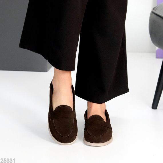 Класичні замшеві лофери гіркий колір Шоколад виробництво Україна | Зображення 6