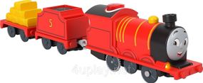 Паровозик Томас і друзі Моторизований поїзд Джеймс, що розмовляє, Thomas & Friends Motorized Train Talking James Engine