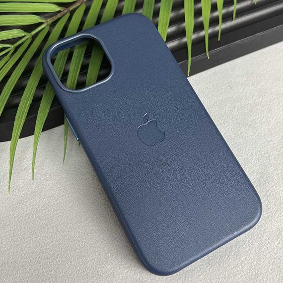 Шкіряний чохол Leather Case (AAA) with MagSafe and Animation для Apple iPhone 15 Pro (6.1") | Зображення 2