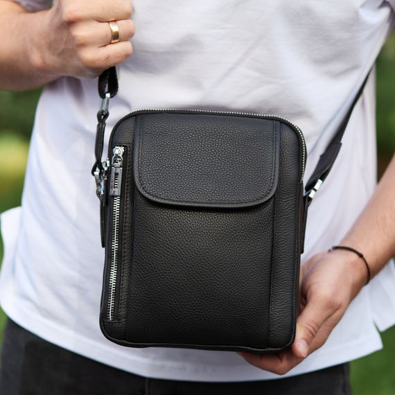 Чоловіча шкіряна сумка-барсетка через плече чорна Bexhill BX-36256 | Зображення 6