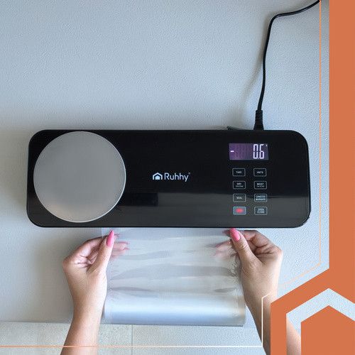 Вакуумний пакувальник для продуктів Ruhhy 2-в-1 зі шкалою — подвійний насос 80 кПа, 120 Вт | Зображення 3