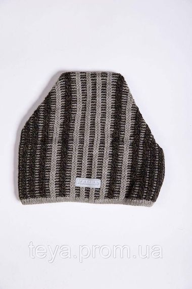 Чоловіча шапка в смужку кольору хакі розмір one size FA_000534
