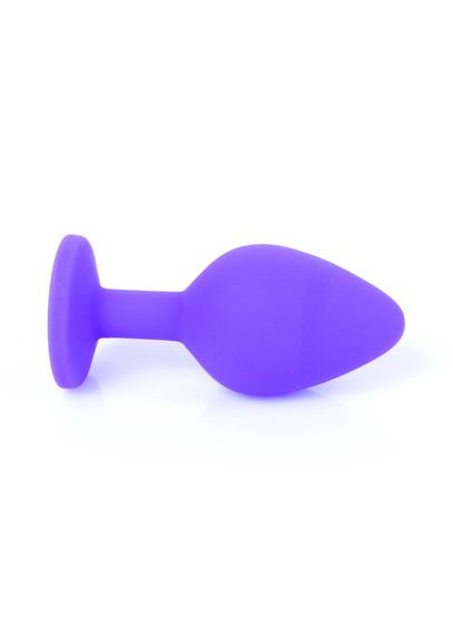 Анальна пробка - Jewellery Silicone Purple Plug M Red | Зображення 3