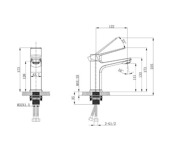 Змішувач для раковини Mixxus Wilson 001 Black (MI7127) | Зображення 1