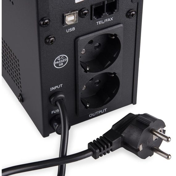 Пристрій безперебійного живлення Vinga LED 600VA metal case with USB (VPE-600MU) | Зображення 9