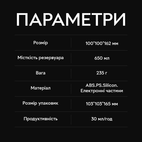 Увлажнитель воздуха портативный Kinscoter Guardian Wolf SH-L162 аромадиффузор электрический 650 мл White | Зображення 9