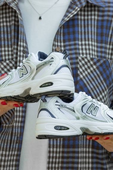 Кросівки літні  сітка New Balance білі | Зображення 7