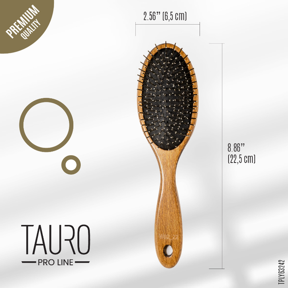 Масажна щітка Tauro Pro Line для собак з довгою шерстю | Зображення 2