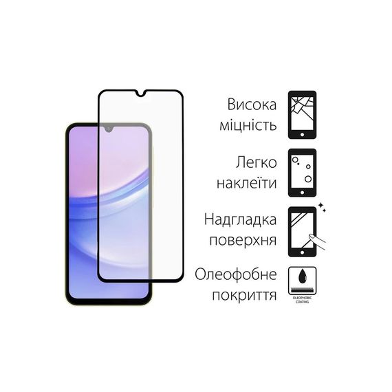 Чохол до мобільного телефона Dengos Kit for Samsung Galaxy A15 case + glass (Black) (DG-KM-69) | Зображення 2