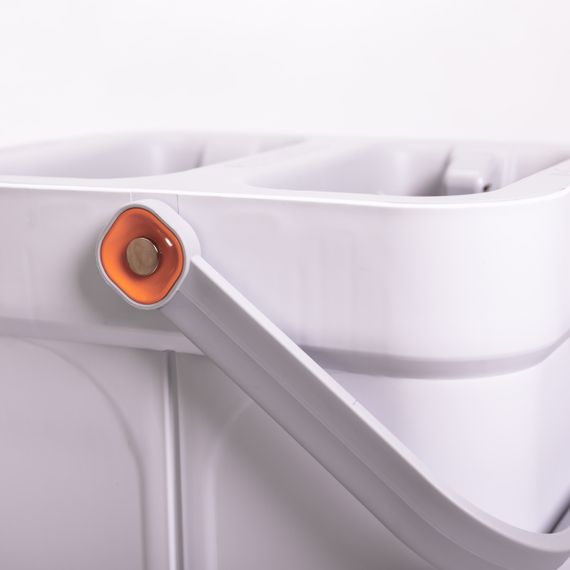 Набір для прибирання з плоскою шваброю та двосекційним відром з віджимом, насадка з мікрофібри, компактний HP-35015-19 | Зображення 2