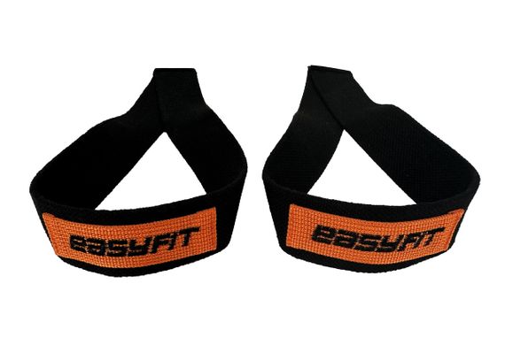 Лямки атлетичні EasyFit Delta для тягової тяги чорні (EF-0040)