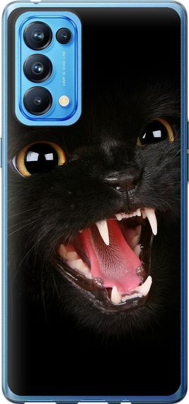 Чехол на Oppo Reno5 Pro Чёрная кошка "932u-2239-17620"