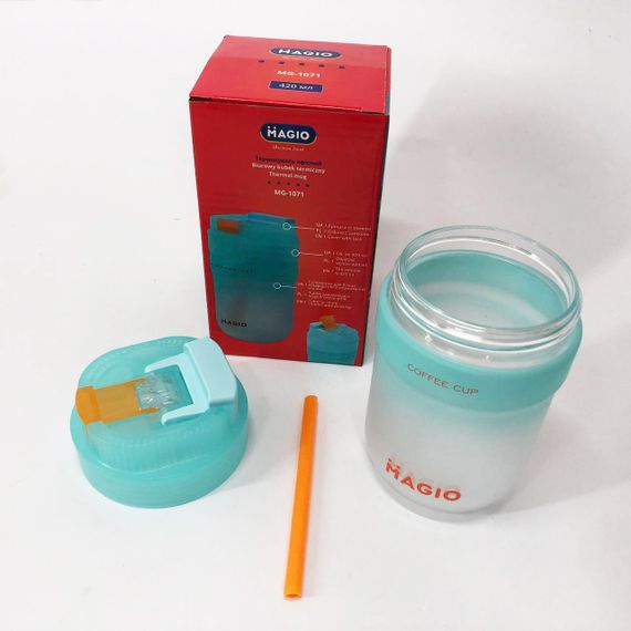 Термокухоль офісний Magio MG-1071 420 мл, Термос туристичний для напоїв, Термоси для фітнесу | Зображення 8