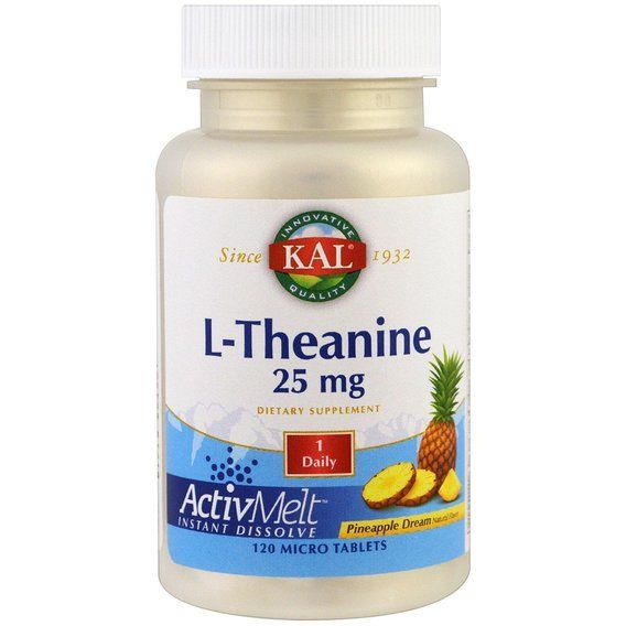 Теанін KAL L-Theanine ActivMelt Pineapple Dream 25 mg 120 Micro Tablets CAL-40757