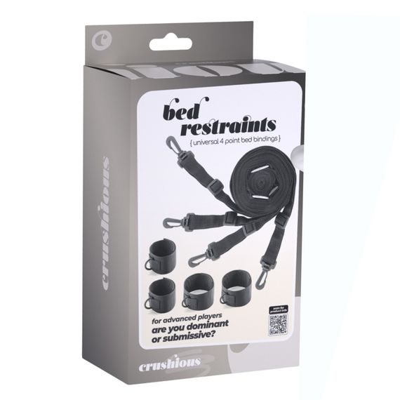 Набор универсальных фиксаторов под матрас CRUSHIOUS, чёрный Sex Aura