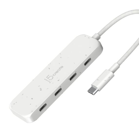 Хаб J5create JCH345EW-N USB-C на 4 USB-С, Білий | Зображення 1