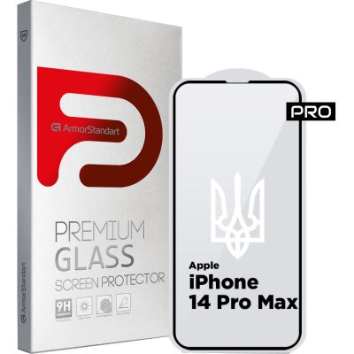 Стекло защитное Armorstandart Pro 3D LE Apple iPhone 14 Pro Max Black (ARM65656)