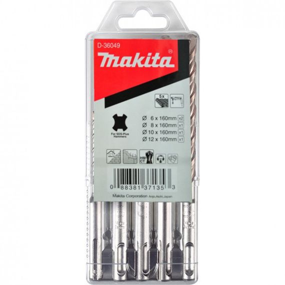 Набір бурів для перфоратора SDS-Plus Makita D-36049 (5 шт) | Зображення 1