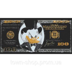 Алмазная мозаика "Скрудж Макдак доллар черный" OD3287, 40х80 см