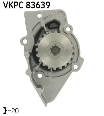 Водяной насос SUZUKI VITARA, TOYOTA COROLLA, LANCIA PHEDRA, SKF (VKPC83639) | Зображення 1