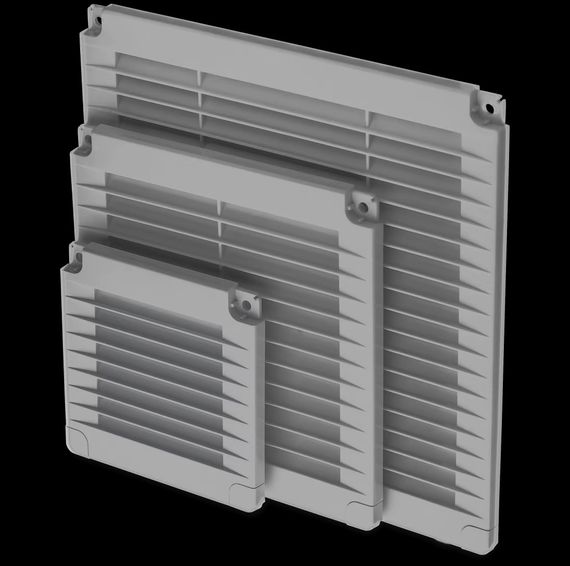 Вентиляційна решітка АirRoxy 350х350 сіра (02-335) | Зображення 1