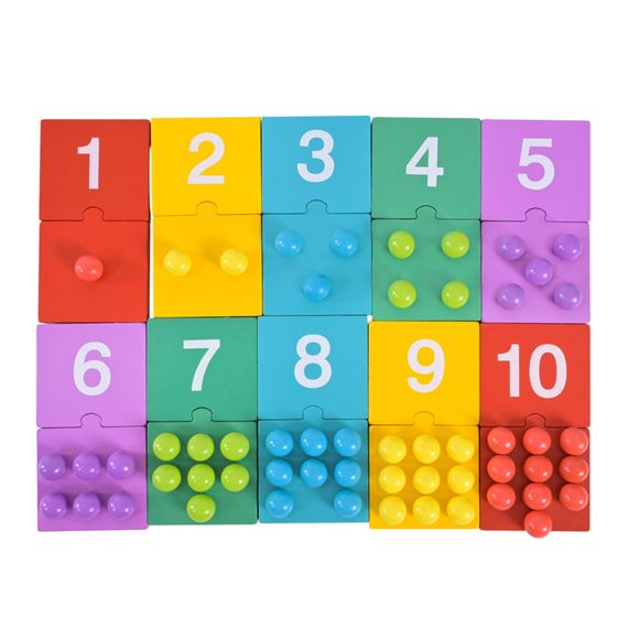 Дитяча дерев’яна іграшка "Цифри" C9412 пазли цифри, бусини | Зображення 1