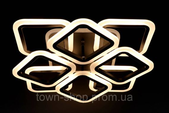 Люстра потолочная LED с пультом A2400/4+4S-RGB-bk Черный 11х50х50 см. | Зображення 2