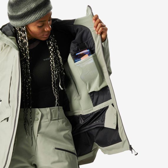 Куртка лижна жіноча FR100 зелена - XL | Зображення 4