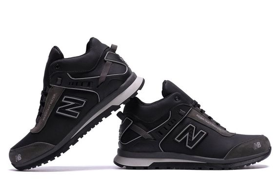 шкіряні зимові кросівки New Balance колір сірий /чорний | Зображення 8