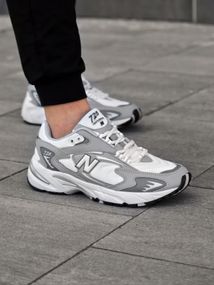 Кросівки New Balance весна-літо матеріал замш/шкіра/текстиль колір світло-сірий, білий
