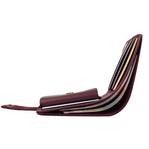 Кошелек mini redison Wally Burgundy кожаный | Зображення 4