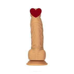 Фалоімітатор ADDICTION Dual Density Silicone Dildo Caramel 8″, присоска, діаметр 4,3 см, віброкуля в Sex Aura