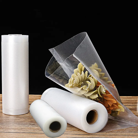 Пакеты для вакууматора рифленые в рулоне 22x500 см гофрированные для вакуумного упаковщика