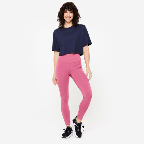 Легінси жіночі для фітнесу з високою талією рожеві - M UA44L31 | Зображення 1