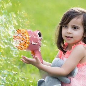 Пистолет детский автоматический для мыльных пузырей Bubble blaster AND 636-73 Розовый