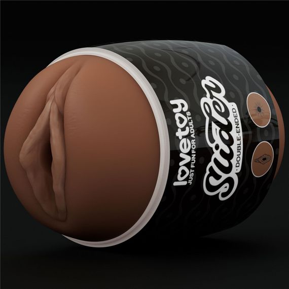 Мастурбатор - Slider Double-Ended Masturbator Vagina and Anus Brown | Зображення 2