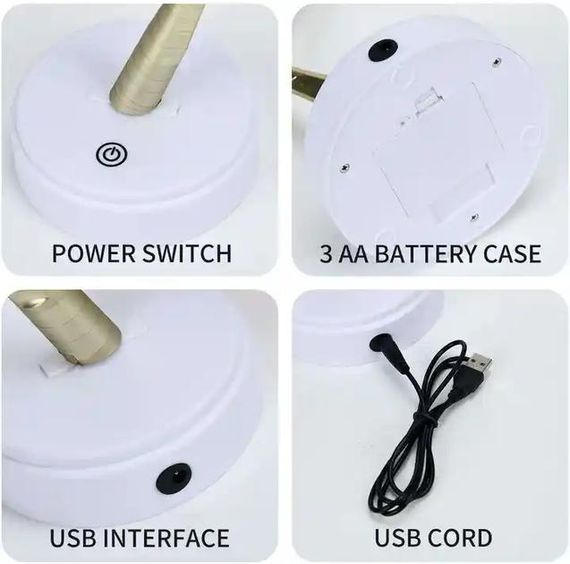 Лампа LED Жемчужне золотисте дерево XPRO SFK-25 USB + батарейки AA 3шт (44862-16921_291) | Зображення 3