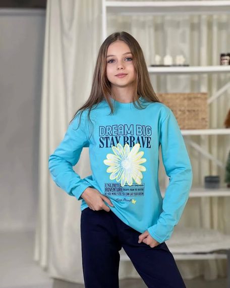 Піжама для дівчинки (підліткова) Носи своє 152 Блакитний (p-12370-137833) | Зображення 7
