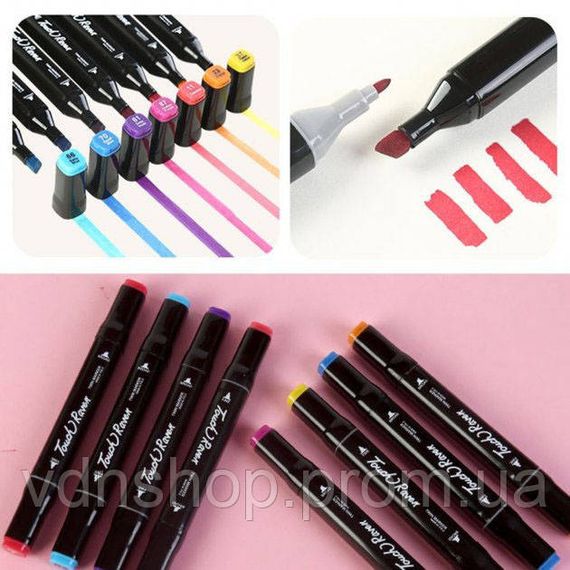 Пігментні маркери на водній основі 80, Набір маркерів з подвійними наконечниками для скетчів EP-50 | Зображення 4