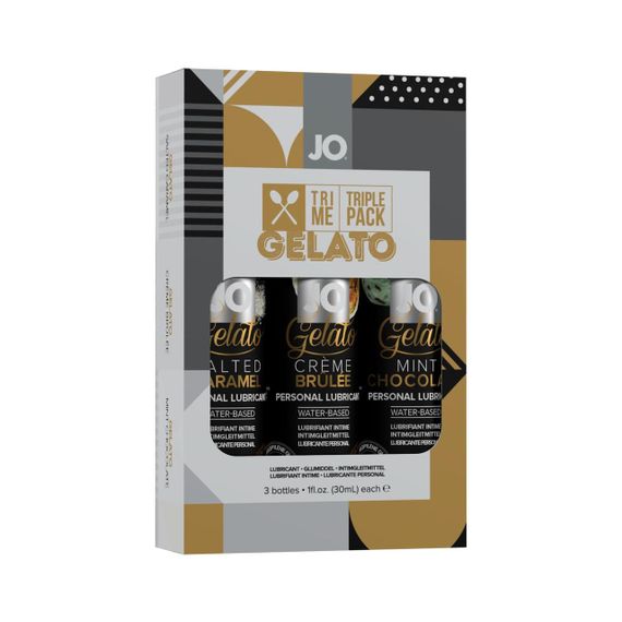 Набір JO Tri-Me Triple Pack — Gelato (3×30 мл) три різні смаки серії Джелато Sex Aura