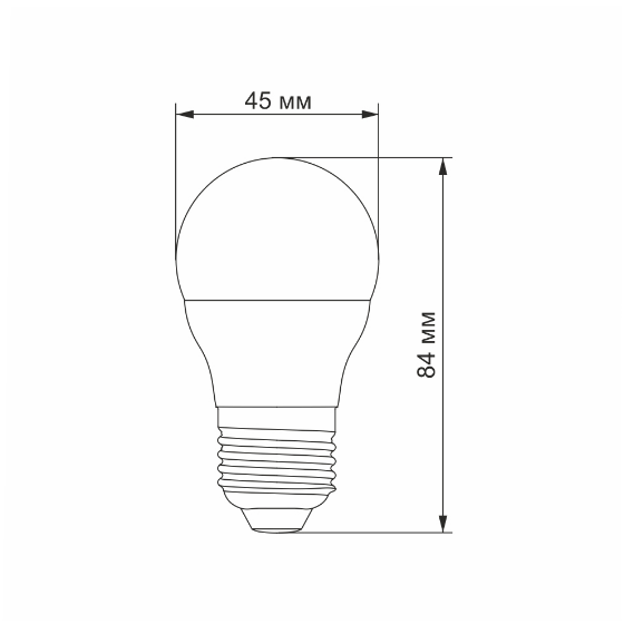 Лампа G45e 7W E27 4100К 220V LED Videx | Зображення 1