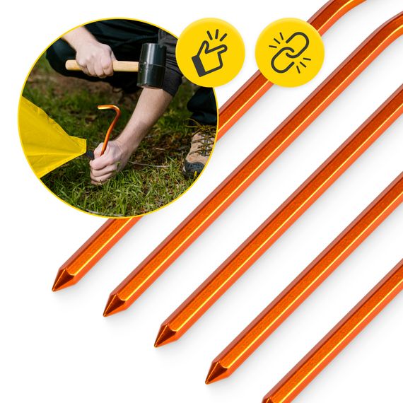 Набір кілочків для намету Mountain Goat алюмінієві 18 см, Hex 10 шт (P-5905973406871) | Зображення 9