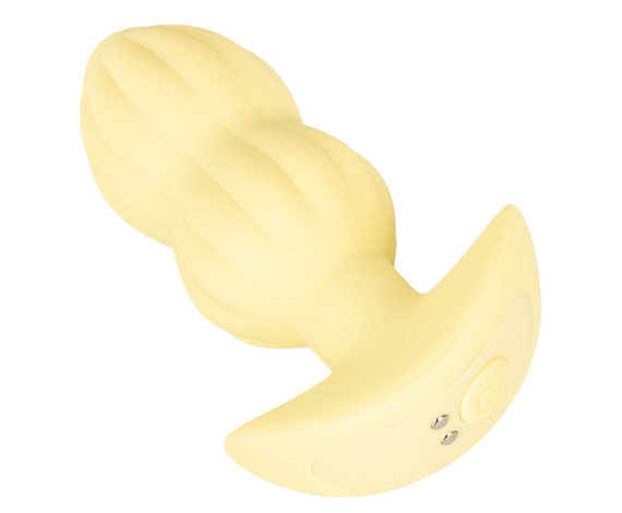 Анальна пробка з вібрацією Vibrating Mini Butt Plug Yellow Sex Aura | Зображення 5