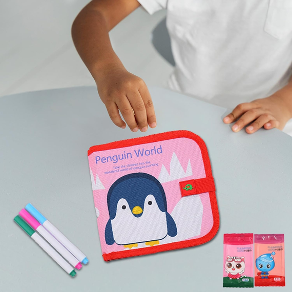 Багаторазовий альбом для малювання із фломастерами Penguin World | Зображення 3