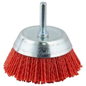 Щітка дротяна чашоподібна Sigma Ø75мм хвостовик Ø6мм (нейлонова) (9015471)