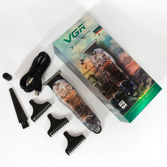 Бездротовий тример для стрижки та гоління VGR V-953, Професійний тример з насадками TB-61 | Зображення 2