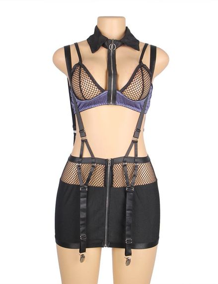 Костюм Поліцейської Star Night бюстьє із застібкою-блискавкою спереду та відкритою спиною+спідниця (без коробки) sexstyle | Зображення 8