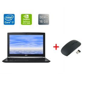 Ігровий ноутбук Acer Aspire Nitro VN7-593G / 15.6" (1920x1080) IPS / Intel Core i7-7700HQ (4 (8) ядра по 2.8 - 3.8 GHz) / 16 GB DDR4 / 512 GB SSD / nVidia GeForce GTX 1060, 6 GB GDDR5, 192-bit / WebCam / Windows 10 б/в + Подарунок Бездротова миша / USB