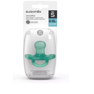 Пустышка Suavinex силиконовая анатомическая, 6-18 мес. зеленая (307252) | Зображення 1